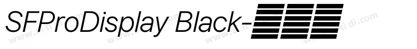 SFProDisplay Black字体转换